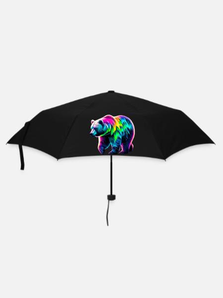 Bär - Regenschirm (klein) - Schwarz
