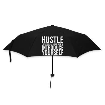 hustle until you no longer need to introduce - Umbrella (small) - black - Front