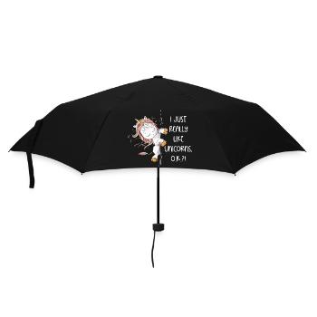 J’aime vraiment le dicton Licorne Licorne - Parapluie standard - noir - Devant