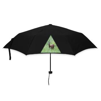 Deer in the tall grass - Umbrella (small) - black - Front