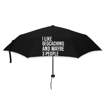 I like geocaching and maybe 3 people - Umbrella (small) - black - Front