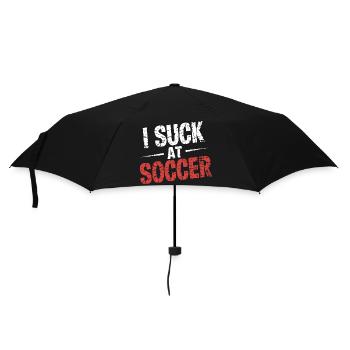 I Suck At Soccer 13 - Regenschirm (klein) - Schwarz - Vorne