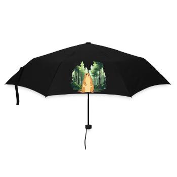 Starke Murmeltier-Naturlandschaft - Regenschirm (klein) - Schwarz - Vorne