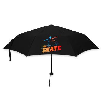 SKATE - Urban-Retro-Design - Regenschirm (klein) - Schwarz - Vorne