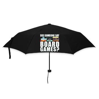 Brettspiele Spruch - Did someone say board games? - Regenschirm (klein) - Schwarz - Vorne