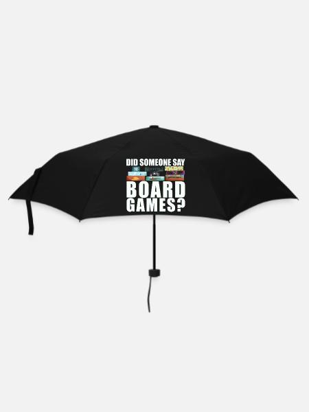 Brettspiele Spruch - Did someone say board games? - Regenschirm (klein) - Schwarz