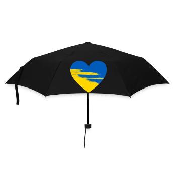 Ukraine Heart - Umbrella (small) - black - Front