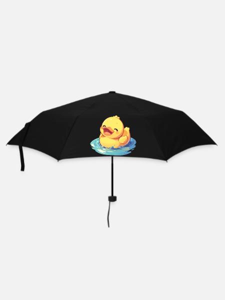 Enten Ente - Regenschirm (klein) - Schwarz