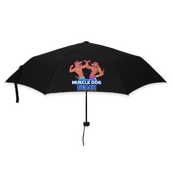 Muscle Dog Strand Santa Monica - Regenschirm (klein) - Schwarz - Vorne