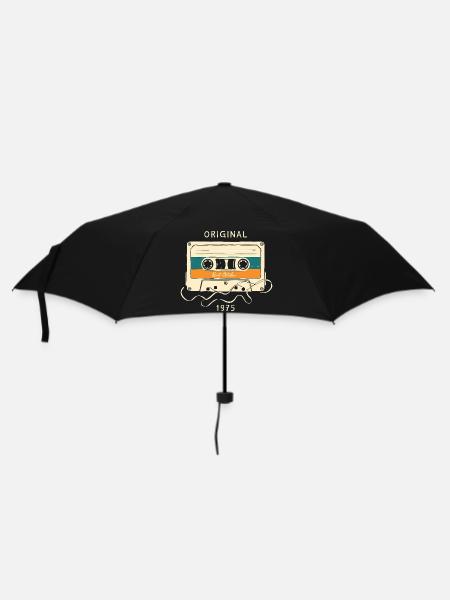 50. Geburtstag Oktober 1975 Vintage Kassette - Regenschirm (klein) - Schwarz