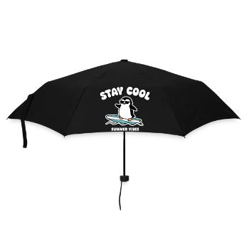 Restez au frais Penguin Surf Été - Parapluie standard - noir - Devant