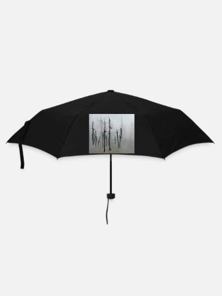 Totholzfichten_im_Nebel - Regenschirm (klein) - Schwarz