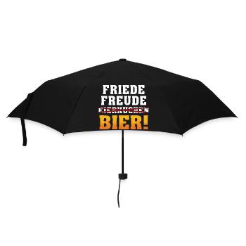 Peace, Joy, Beer - Umbrella (small) - black - Front