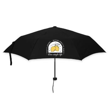 Junggesellinnenabschied: Italienisches Sommer-Zitronenthema - Regenschirm (klein) - Schwarz - Vorne