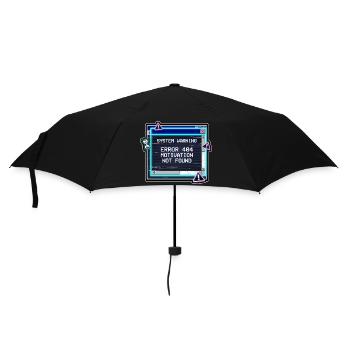 Error 404 Motivation Glitch - Umbrella (small) - black - Front