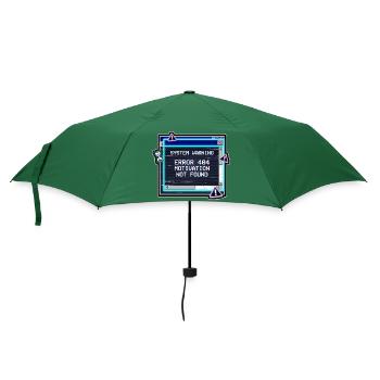 Error 404 Motivation Glitch - Umbrella (small) - bottlegreen - Front