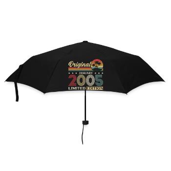 21st Birthday Original January Year 2005 - Umbrella (small) - black - Front
