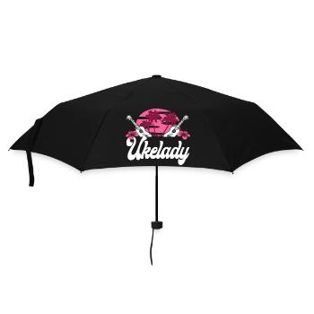 Ukulélé hawaïen Uke Ukelady - Parapluie standard - noir - Devant