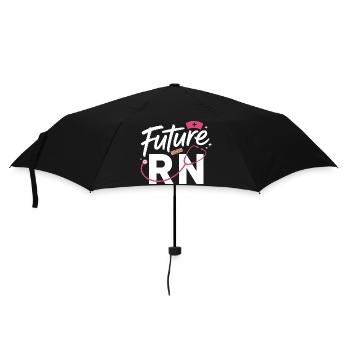 Future RN Stethoskop & Klinik - Regenschirm (klein) - Schwarz - Vorne