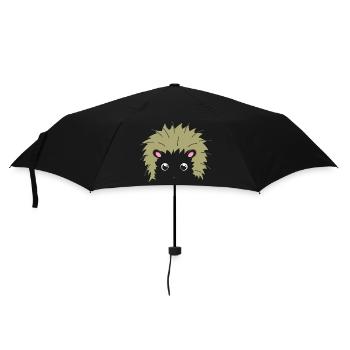 Costume animal paresseux à Kawaii face de hérisson - Parapluie standard - noir - Devant