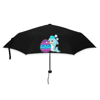 Dolphin Easter Coloring - Umbrella (small) - black - Front