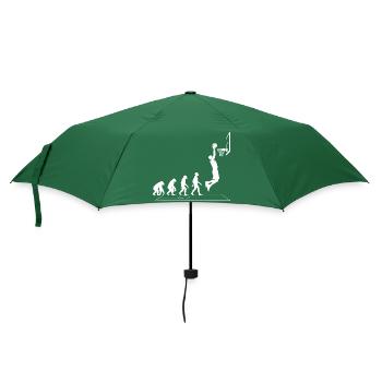 Evolution des Dunkens auf Court Basketball - Regenschirm (klein) - Flaschengrün - Vorne