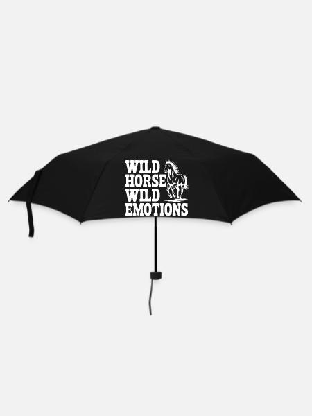 Wildpferd, wilde Gefühle - Regenschirm (klein) - Schwarz