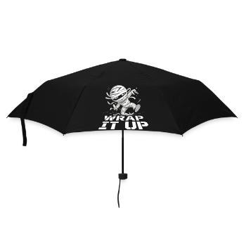  Halloween Mumie Wrap It Up Lustiger Grusel Spruch - Regenschirm (klein) - Schwarz - Vorne