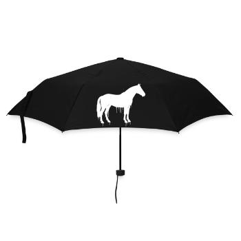 Pferd Graffiti Streetwear Vektor - Regenschirm (klein) - Schwarz - Vorne