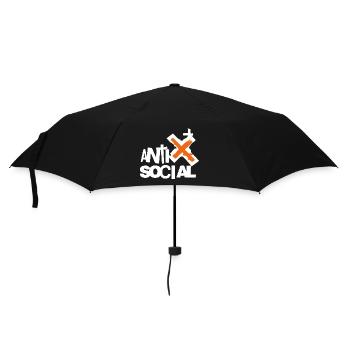 Anti Social Street Art Logo - Regenschirm (klein) - Schwarz - Vorne