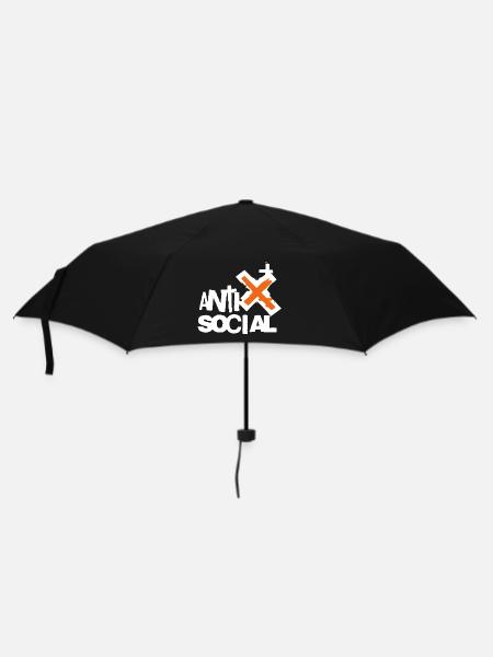 Logo d’art de rue antisocial - Parapluie standard - noir