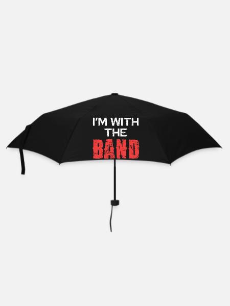 Ich bin bei der Band - Regenschirm (klein) - Schwarz