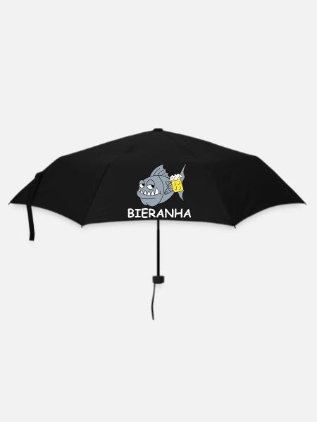 Bierpiranha Comic - Regenschirm (klein) - Schwarz