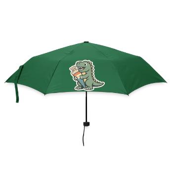 Inscription à Dino School Nom personnalisé École - Parapluie standard - vert bouteille - Devant