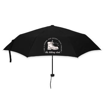 Hiker dad funny hiking father - Umbrella (small) - black - Front