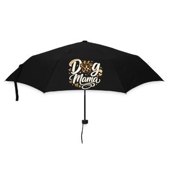 Dog Mama Golden Leopard Pattern Shirt - Umbrella (small) - black - Front