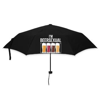I'm Beersexual Funny Beer Drinking Humor Quote - Umbrella (small) - black - Front