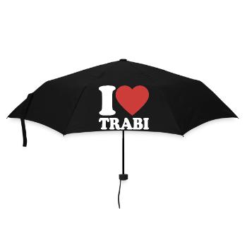 J’adore le design rétro de Trabi Heart - Parapluie standard - noir - Devant