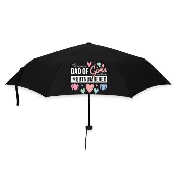 Papa des filles Papa fille qui dit cadeau - Parapluie standard - noir - Devant