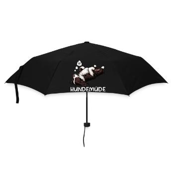 Hundemüde Münsterländer Münsterländerbesitzer  - Regenschirm (klein) - Schwarz - Vorne