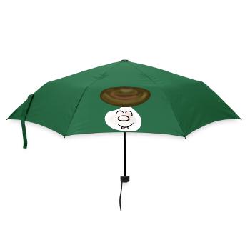 Les enfants champignons champignons drôles - Parapluie standard - vert bouteille - Devant