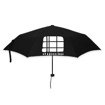 Wool blanket handmade gift - Umbrella (small) - black - Front