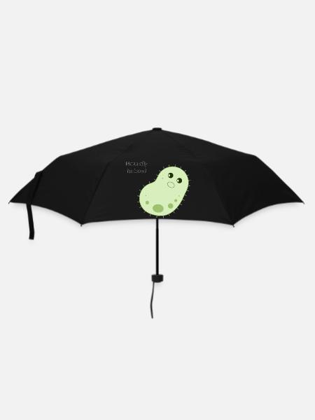 Natürlich isolierte niedliche Bakterien - Regenschirm (klein) - Schwarz
