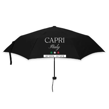 Capri Italien Souvenir – Reise minimalistisch - Regenschirm (klein) - Schwarz - Vorne