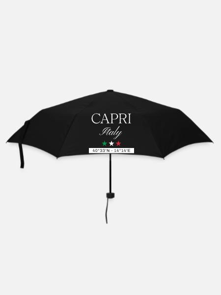 Capri Italien Souvenir – Reise minimalistisch - Regenschirm (klein) - Schwarz