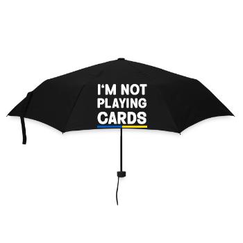 I'm not Playing cards Ukraine Flag - Regenschirm (klein) - Schwarz - Vorne