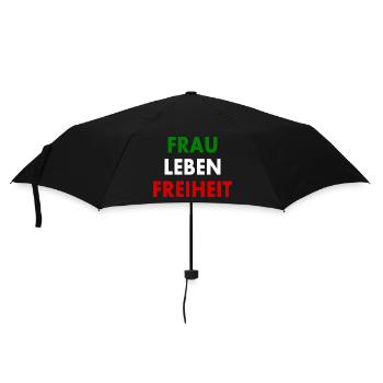 Frau leben freiheit - Regenschirm (klein) - Schwarz - Vorne