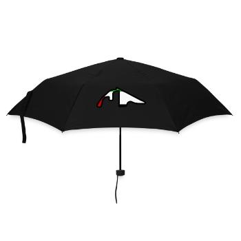 Abu Dhabi Rennstrecke mit Flagge - Regenschirm (klein) - Schwarz - Vorne