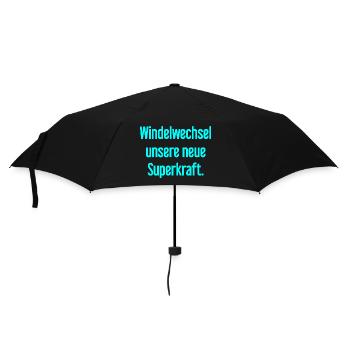 Diaper change – our new superpower - Umbrella (small) - black - Front