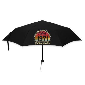 1971 avril Anniversaire avril 1971 - Parapluie standard - noir - Devant